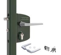 Locinox Cerradura Puerta LAKQ4040 U2, Abeto Verde Ral 6009 para 40 Hasta 60mm Rahmenprofile - Gartentorschloss, Flügeltorschloss, Caja de Cierre Con Cilindro para Desatornillar, Gartentürschloss