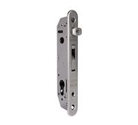 LOCINOX FORTYLOCK - Cerradura de embutir para perfiles de 40 mm | Montaje Click-It | Acero inoxidable | Cilindro Europrofile | Pestillo giratorio de gancho