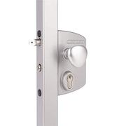 LOCINOX LEKQ U2 - Cerradura eléctrica (abierta, con recubrimiento de polvo, para puertas batientes giratorias (plata, para marcos de 40-60 mm)
