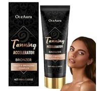 Loción bronceadora oscura, acelerador del bronceado sin autobronceador, Indoor Tanning Lotion, Hidratante teñido para piel bronceada, Loción Bronceadora con Cafeína y Protección Antienvejecimiento