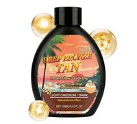 Loción bronceadora para cama solar 150 ml con secado rápido | Bronceador oscuro en loción de cama de bronceado para adultos interiores, exteriores playa piscina verano tumbona tomar el
