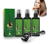 Loción capilar para el crecimiento del cabello, 3 unidades para hombres y mujeres, mejora N3, Growthplus Nourishing Ginger Spray, Hair Lotion Hair Root Hair Beard with Roller, Hair Lotion Herbs