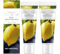 Loción corporal calmante de leche y limón; loción hidratante, refrescante, aromática y no grasa; efecto iluminador y aclarador; hidratación duradera.
