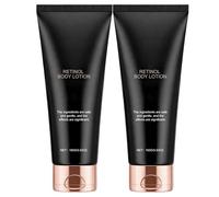 Loción corporal con retinol, loción corporal reafirmante con manteca de karité para piel flácida, estrías y daños causados por el sol - Iluminadora, hidratante - No grasa, de rápida absorción (2pcs)