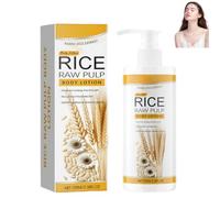 Loción corporal de puré de arroz, suero nutritivo con extracto de arroz, loción corporal hidratante diaria, suero hidratante revitalizante, piel nutritiva, cuidado profundo de la piel
