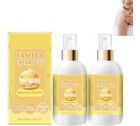Loción corporal en aerosol con crema de vainilla, loción en aerosol para el cuerpo y el cabello con crema de vainilla, loción corporal en aerosol hidratante y nutritiva,adecuado para todo tipo de piel
