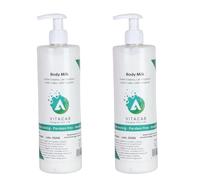 Loción Corporal Hidratante con Extracto de Aloe Vera y Aceite de Almendra - Textura Ligera de Rápida Absorción - 2 Dispensadores de 500 ml - Cuidado Diario de la Piel - Uso Profesional o Doméstico
