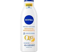 NIVEA Q10 Loción Corporal Reafirmante (1 x 250 ml), crema hidratante corporal para piel normal, crema reafirmante corporal con Collagen Boost Complex, Vitamina C y Q10 puro