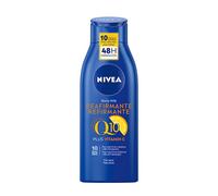 NIVEA Q10 Body Milk Reafirmante (1 x 400 ml), crema hidratante corporal 72h para piel seca, crema reafirmante corporal con Collagen Boost Complex, Vitamina C y Q10 puro