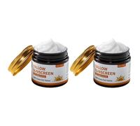 Loción de protección solar SPF 50, 2 x 50 ml, loción de crema solar no grasa, protector solar ligero, protección de banda ancha, resistente al agua, resistente al sudor, para actividades al aire libre