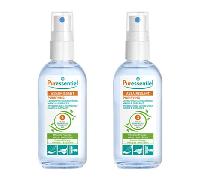 Loción desinfectante en spray antibacteriano Puressentiel para manos y superficies, 80 ml, paquete de 2 unidades.