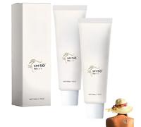 Loción hidratante con protector solar, bloqueador solar, cuidado post-solar calmante natural, crema facial hidratante refrescante, mejora la hiperpigmentación, acabado aterciopelado no graso (2Piezas)
