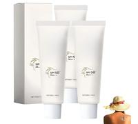 Loción hidratante con protector solar, bloqueador solar, cuidado post-solar calmante natural, crema facial hidratante refrescante, mejora la hiperpigmentación, acabado aterciopelado no graso (3Piezas)