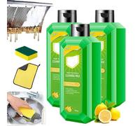 Loción Limpiadora Concentrada Multifuncional Potente, Leche Limpiadora para el Hogar, Leche Limpiadora Multiusos, Solución Limpiadora de Utensilios de Cocina, Elimina Rápidamente (3Pcs)