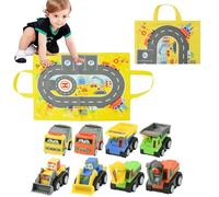 Locisne 8 juegos de simulación de coche de rebote (incluye modelos populares de cargador y camión volquete) + bolso amarillo multifuncional para estacionar, entretenimiento para padres e hijos, niños