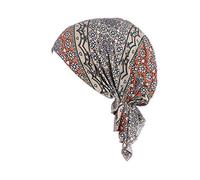 Locisne Bufanda de cabeza pre-impresa estampada para mujer Sombrero de cabeza de turbante Chemo Beanie Headwear para cáncer, quimioterapia, pérdida de cabello (Flor verde)