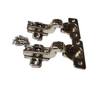 Lock Connection - Bisagras europeas para gabinete, cierre no suave, montaje de tornillo, bisagras ocultas ajustables de 105 grados de 2 vías con tornillos (10)