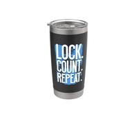 Lock Count Repeat - Funcionario de prisiones Vaso térmico de acero inoxidable de doble pared