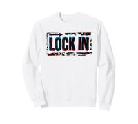 Lock In Glitch Estética Motivacional Gen Z Argot Sudadera