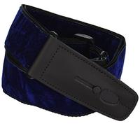 Lock It LIS020CV2BLU - Correa de terciopelo triturado profesional de 5 cm con extremos de bloqueo, color azul