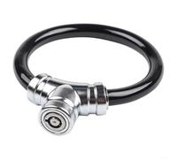 : Lock Keyless One-Touch, Cable de acero antirrobo para bloqueo de anillo para bicicleta de carretera de montaña eBike impermeable resistente al corte (negro)