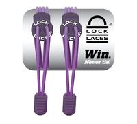 LOCK LACES - Cordones elásticos para zapatos sin atar, talla única para niños y adultos, cordones elásticos sin atar, color morado