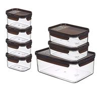 Lock & Lock Set de 7 Recipientes de Comida BISFREE - Contenedor para Alimentos Sin BPA - Apto el para Refrigerador, Congelador y Microondas