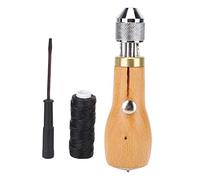 Lock Stitch Awl Herramienta de costura de cuero profesional Heavy Duty Hand Stitching Kit para la reparación de velas Tiendas de campaña lona Cuero Abrigos cinturones de acero inoxidable mango de