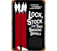 Lock Stock and 2 Smoking Barrels (1998) Póster para decoración de pared del hogar, letrero de metal retro de 20 x 30 cm