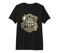 Lock Timer Calm Enigma Cronómetro Equipo Camiseta Premium