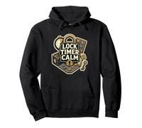 Lock Timer Calm Enigma Cronómetro Equipo Sudadera con Capucha