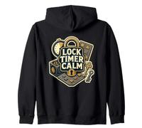 Lock Timer Calm Enigma Cronómetro Equipo Sudadera con Capucha