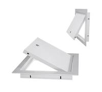 Lockable Attic Access Door with Lock, Plumbing Access Door For Drywall/Tile, White Metal Access Panel, Wall, Ceiling, and Drywall, Garage Bathroom Attic Hatch(55x55cm(21.6x21.6in))