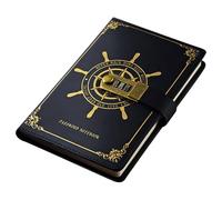 Lockable Leather Journal, Nautical Password Notebook, Security Feature with Card Slot Storage, Writing Journal for Home Office School Use, Vintage Style Notebook with Pen Holder, Personal Diary