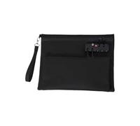 Lockable Money Bag | Double Layer Anti-Theft Zipper Wallet | Travel Cash Organizer With Lock | Document Security Pouch For Certificates, Valuables, negro, Se référer à la description, Consulte la