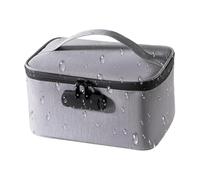 Lockable Waterproof Handheld Storage Bag | Oxford Cloth Portable Organizer with 3-Digit Combination Lock | Multipurpose Toiletry and Personal Storage Box for Home Office School Travel Secure Carry Bag