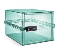 Lockabox One™ | Caja de almacenamiento premium con cerradura | Caja con cerradura de combinación de 10 litros para alimentos, medicinas y seguridad en el hogar | Seguro para BPA (Verde médico claro)