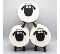 Locke das WC, portarrollos de papel higiénico para rollos de 38 y 42 mm, diseño de ovejas