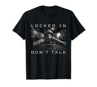 Locked In Don't Talk Gamer Cat Focus Meme Humor Design Camiseta