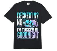 Locked In No I'm Tucked In Good Night Bedtime Sleep Comfort Colors Adult Heavyweight T-Shirt