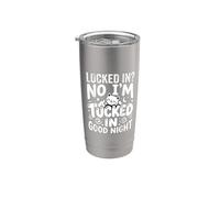 Locked In No I'm Tucked In Good Night Bedtime Sleep - Vaso térmico de acero inoxidable de doble pared