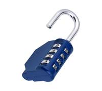 Locker Code Padlock, 4 Digit Code Padlock for Sports, College, School Locker, Exterior Code Padlock for Gate, Garden Shed, Blue