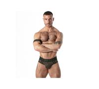 Locker Gear Sport Mesh Jock Brief Caqui - Talla: M