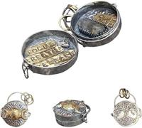 Locket de plata de triple luna con vida del árbol, meditación hecha a mano con un amuleto de energía cristalina, puede usarse para almacenar vómitos poderosos, altar de plata sagrada para intención y