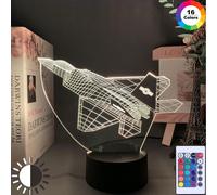Lockheed Martin F-22 Raptor Niños Luz de Noche 3D Ilusión Led