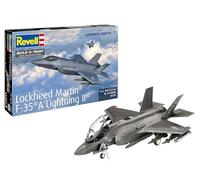 Revell 03799 Lockheed Martin F-35A Avión de Caza Escala 1:72 Maqueta de Plástico No Construido/Sin Pintar, Color Moldeado
