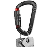 Locking Carabiner - Carabiner Clip, Heavy Duty Locking Carabiners Clips, 12KN High Load-Bearing Outdoor Equipment, Aluminum Alloy Rock Climbing Carabiners For Camping Hiking Hammock Dog