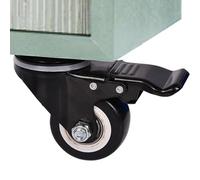 Locking Swivel Caster - 60 mm Iron Pvc Trolley Roller, Brake System | Smooth Silent Furniture Wheel for Platforms Carts Workbenches Direction Control Safety Mobility Performance Industrial Pro