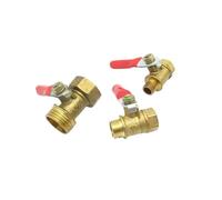 LOCKLGFMCZ Adaptador de válvula bola neumática cierre bidireccional latón, rosca hembra a macho BSP 1/8", 1/4", 3/8" y 1/2" Válvula de bola roscada.(3/8")