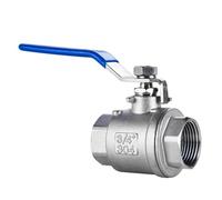 LOCKLGFMCZ Grifo de dos piezas con válvula bola núcleo sólido acero inoxidable 201/304, rosca hembra BSP 1/4-2, mango largo. Compatible tuberías SS304 y SS201 Válvula de bola roscada.(SS201,1-1/4")